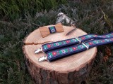 Folklore set - wooden bowtie and braces