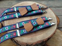 Set daddy and son - wooden nie tie's and braces