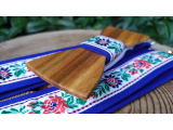 Folklore set - wooden bowtie and braces
